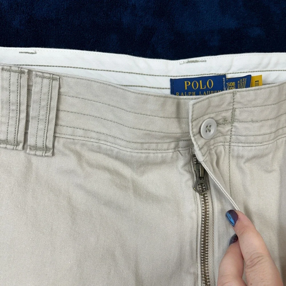 NWT Polo Ralph Lauren Classic Fit Chino Shorts 50B Cargo Beige Stretch‎